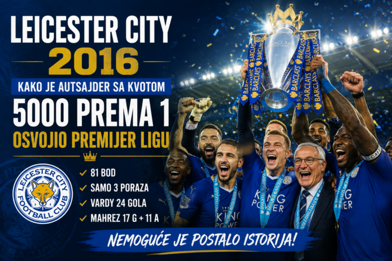 Igrači Leicester Cityja slave osvajanje Premijer lige 2016. godine
