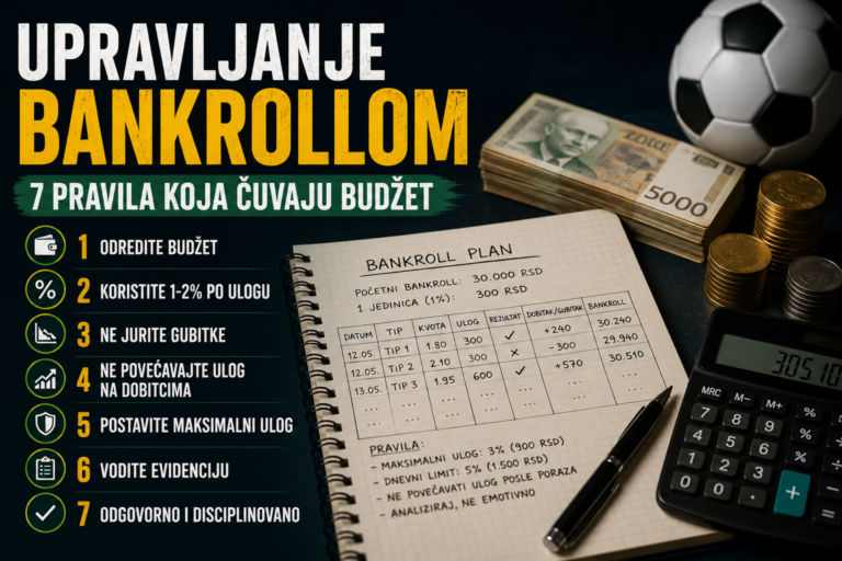 Upravljanje bankrollom: 7 pravila koja čuvaju budžet – Iza Kvote