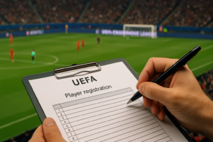 UEFA registracija igrača — featured slika za članak "UEFA registracija igrača za evropske kvalifikacije: novi rokovi i pravila koja menjaju start sezone 2026/27"