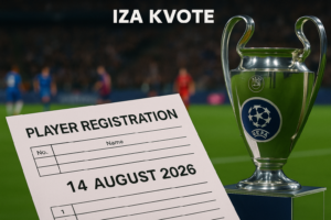 UEFA registracija igrača — featured slika za članak "UEFA registracija igrača za plej-of 2026/27: zašto je rok 14. avgust presudan"