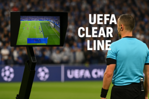 UEFA Clear Line — featured slika za članak "UEFA Clear Line i VAR u Ligi šampiona 2026/27: šta se stvarno promenilo u suđenju"