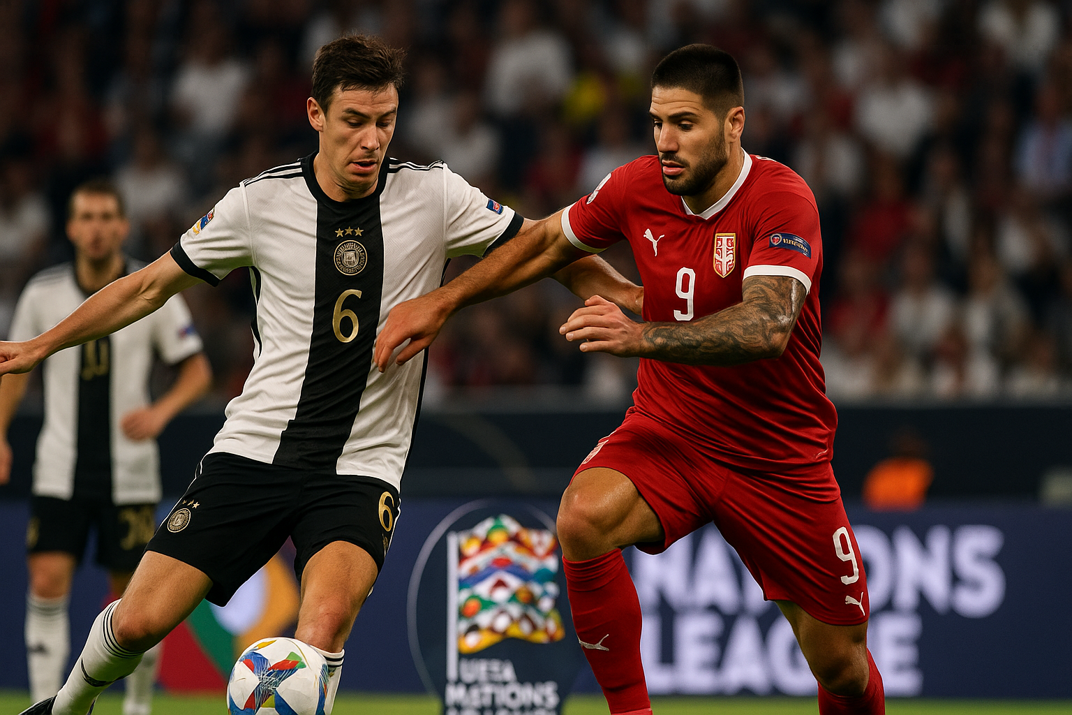 Nemačka – Srbija — featured slika za članak "UEFA Liga nacija 2026/27: Nemačka – Srbija kao prvi veliki test pod pritiskom"