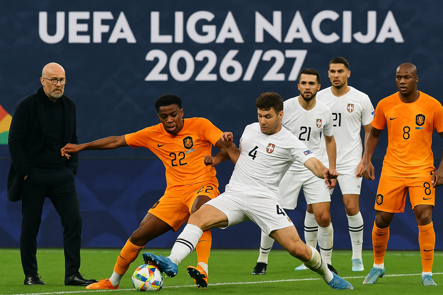UEFA Liga nacija 2026/27 — featured slika za članak "UEFA Liga nacija 2026/27: rani rezultati, novi selektori i pritisak koji menja poredak"
