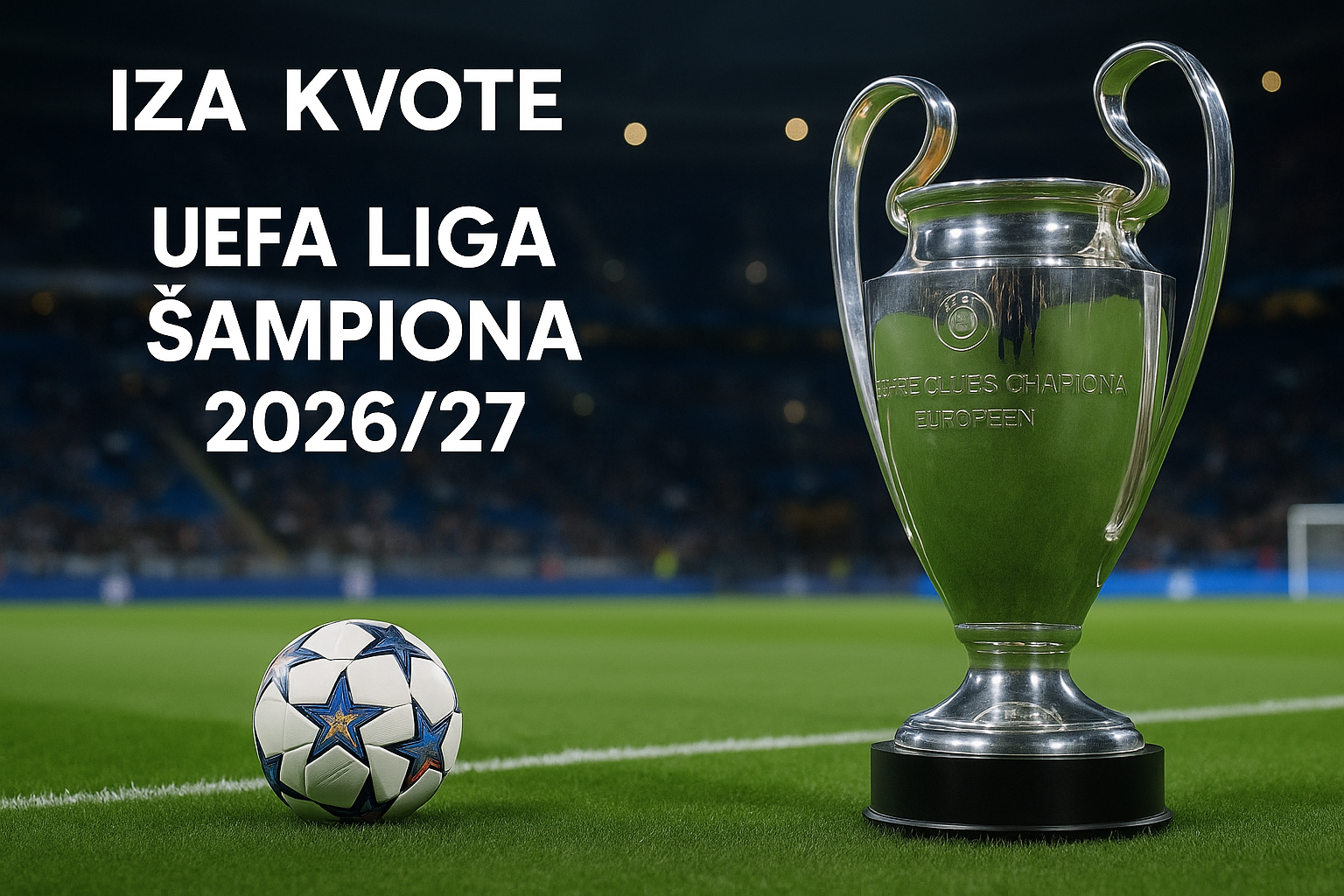 UEFA Liga šampiona 2026/27 — featured slika za članak "UEFA Liga šampiona 2026/27: start ligaške faze i raspored prvog kola"