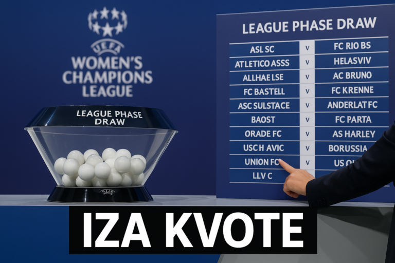 UEFA Women’s Champions League ligaška faza — featured slika za članak "UEFA Women’s Champions League ligaška faza: šta današnji žreb menja za 18 klubova"