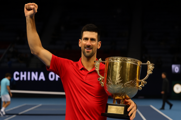 China Open Novak Đoković — featured slika za članak "China Open i Novak Đoković: titula u Pekingu posle predaje i diskvalifikacije"