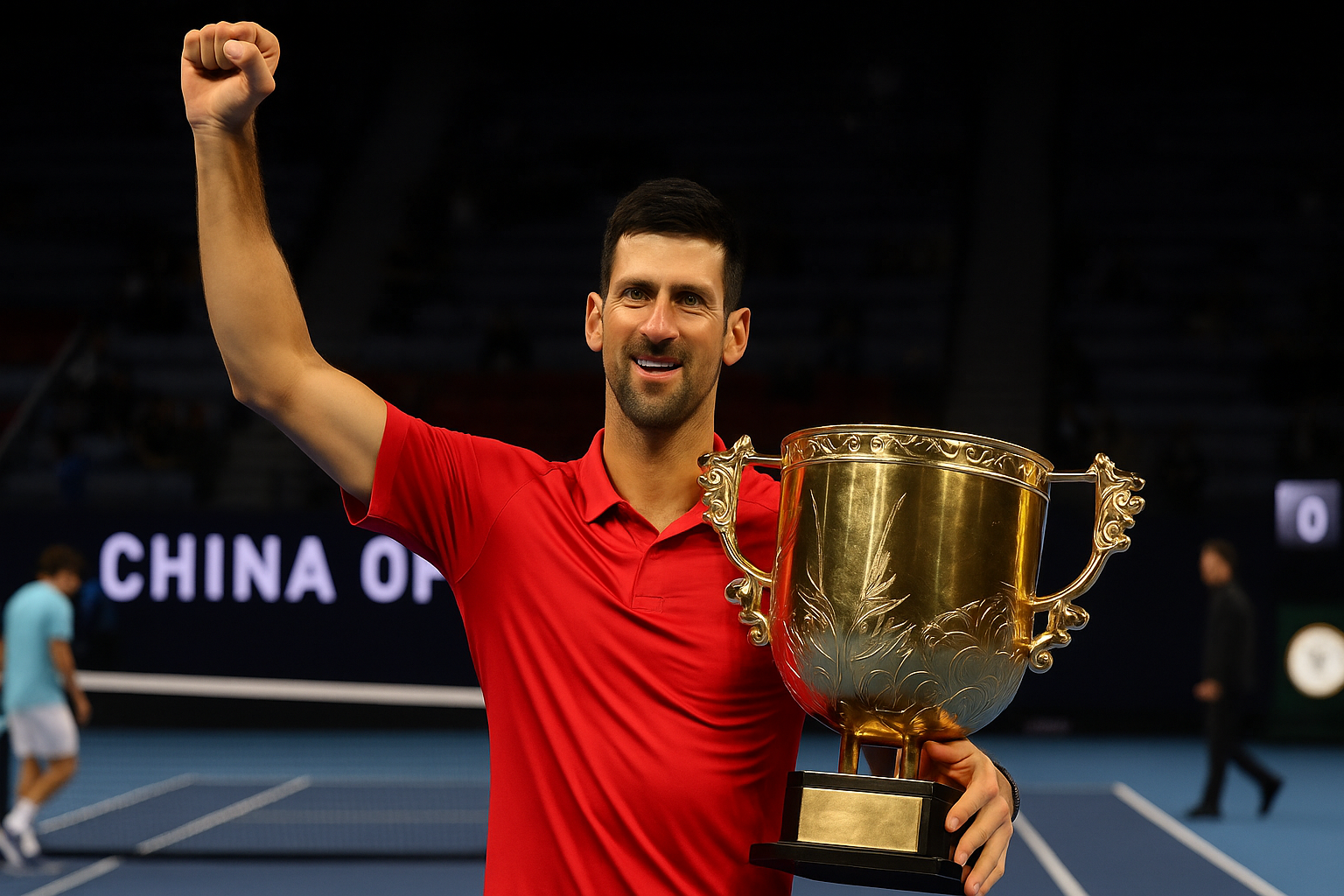 China Open Novak Đoković — featured slika za članak "China Open i Novak Đoković: titula u Pekingu posle predaje i diskvalifikacije"