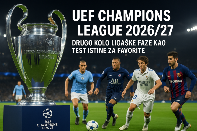 UEFA Champions League 2026/27 — featured slika za članak "UEFA Champions League 2026/27: drugo kolo ligaške faze kao test istine za favorite"