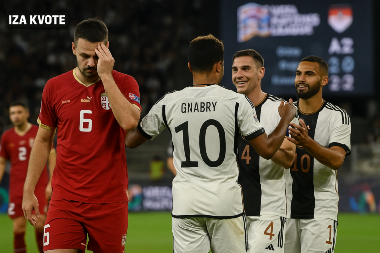 UEFA Liga nacija 2026/27 — featured slika za članak "UEFA Liga nacija 2026/27: šta poraz Srbije od Nemačke menja u grupi A2"