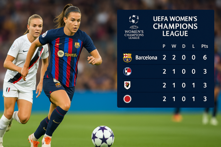 UEFA Women’s Champions League — featured slika za članak "UEFA Women’s Champions League: rana tabela posle 2. kola i zašto Barcelona već pravi razliku"